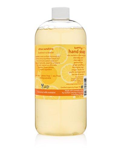 Oregon Soap Company Oregon Soap Company - Hand Soap, Hand Soap Refill, Foaming Hand Soap Refill, Castile Soap Made with USDA Certified Organic Oils (32 Fl Oz, Citrus Sunshine)
