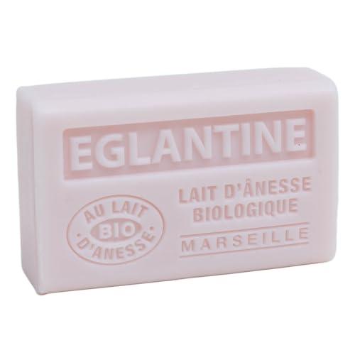 Label Provence Nature Label Provence Savon de Marseille - French Soap Made With Fresh Organic Donkey Milk - Eglantine Fragrance - 60 Gram Bar - Set of 3