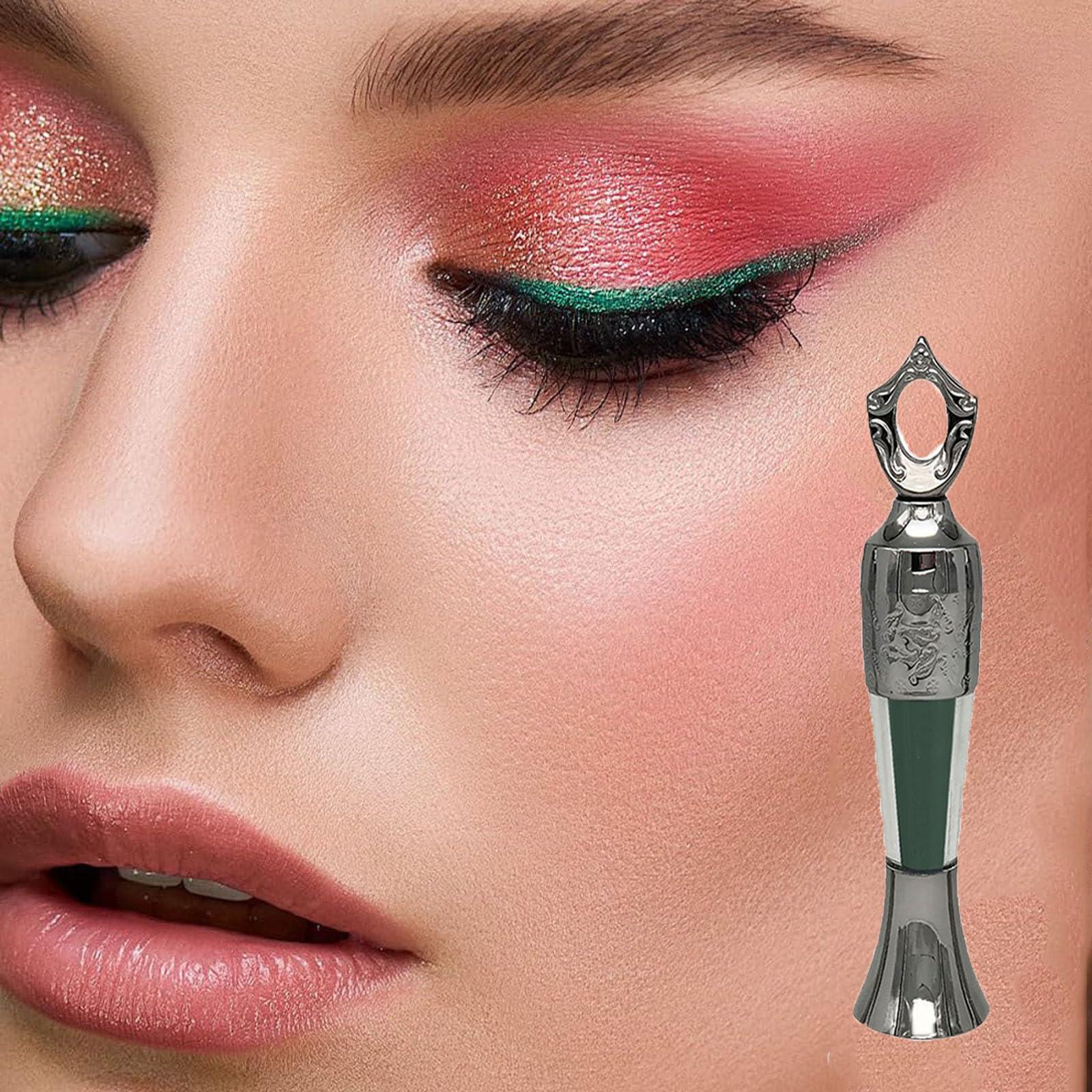 Vlrbfl Powder Eyeliner, Eye Liner, Handmade 100% Natural Eyeliner Powder, Long-Lasting Eyeliner Arabic Eyeliner Powder for Natural Makeup, Long-Wearing, Smudge-Proof (Black)