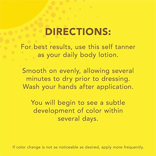 Jergens Jergens Natural Glow Self Tanner Body Lotion, Sunless Tanning, Medium to Deep Skin Tone, Daily Moisturizer with Coconut Oil, Vitamin E and Antioxidants, 7.5 Oz