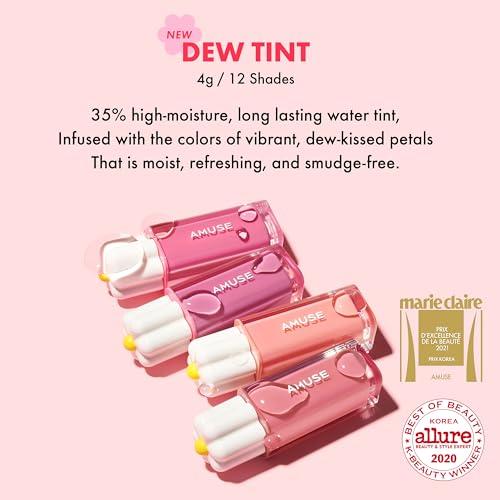 Amuse Amuse SEOUL Daisy Flower Dew Tint 08 AMETHYST | 35% High-moisture Water Tint, Long-lasting, Vitamin E Acetate, Moisturizing, No Peel Off, Lip Treatment, Non Sticky, Korean Lip Tint for Dry Lips