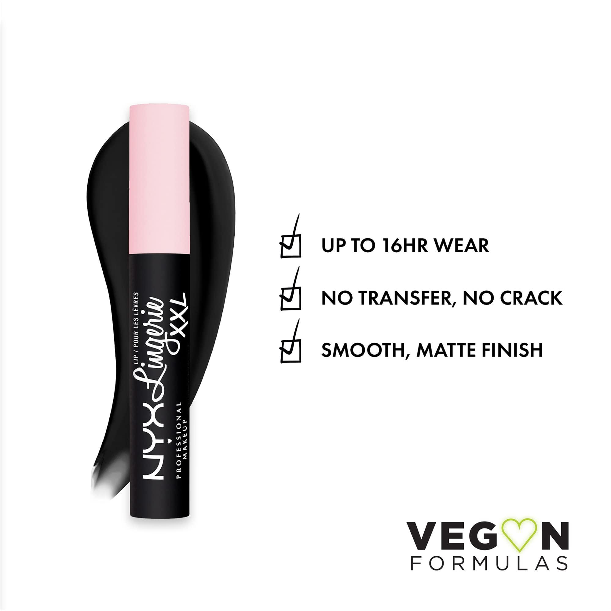 NYX PROFESSIONAL MAKEUP NYX PROFESSIONAL MAKEUP Lip Lingerie XXL Matte Liquid Lipstick - Naughty Noir (Black)