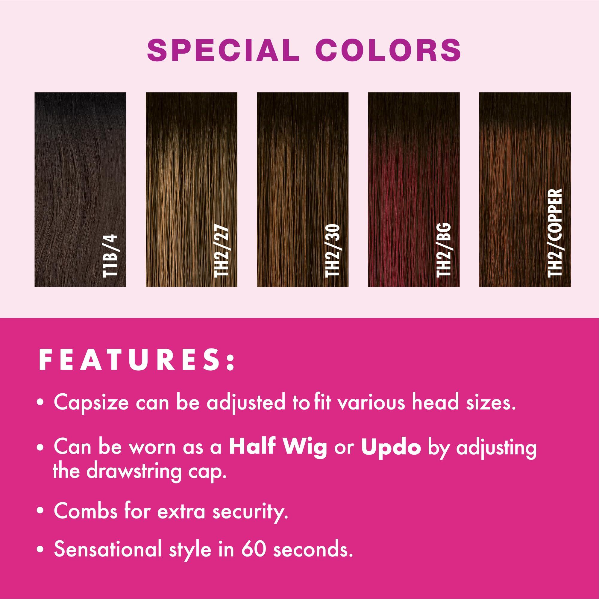 Sensationnel Sensationnel Instant weave half wig - 15 synthetic blendwig adjustable drawstring for seamless hair blending (1 JETBLACK)