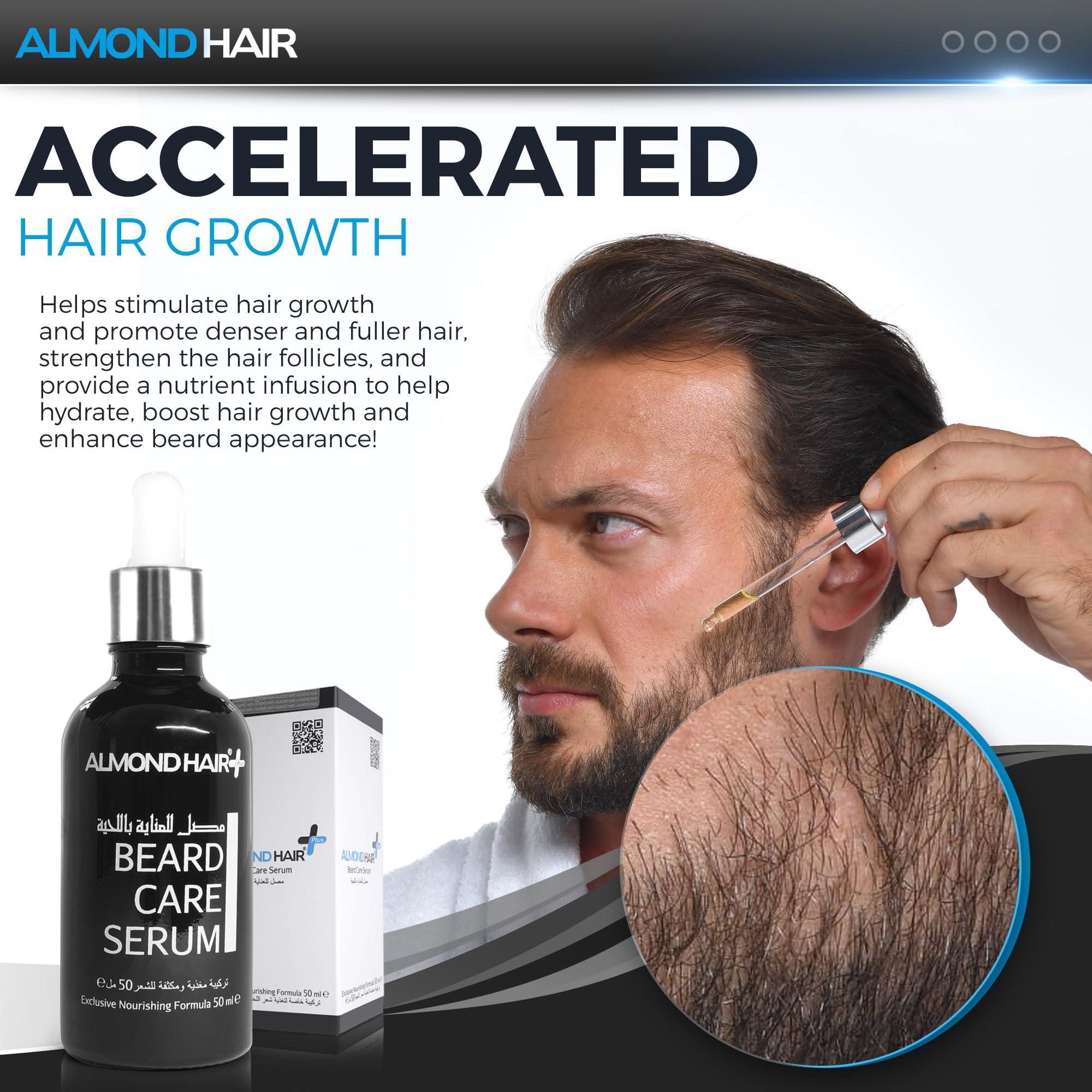 almond hair Almond Beard Serum for Men  50ml Professional Beard Growth Oil  Natural Hair and Beard Care with Biotin for Nourishment and Thicker, Fuller Growth (1 Pack)