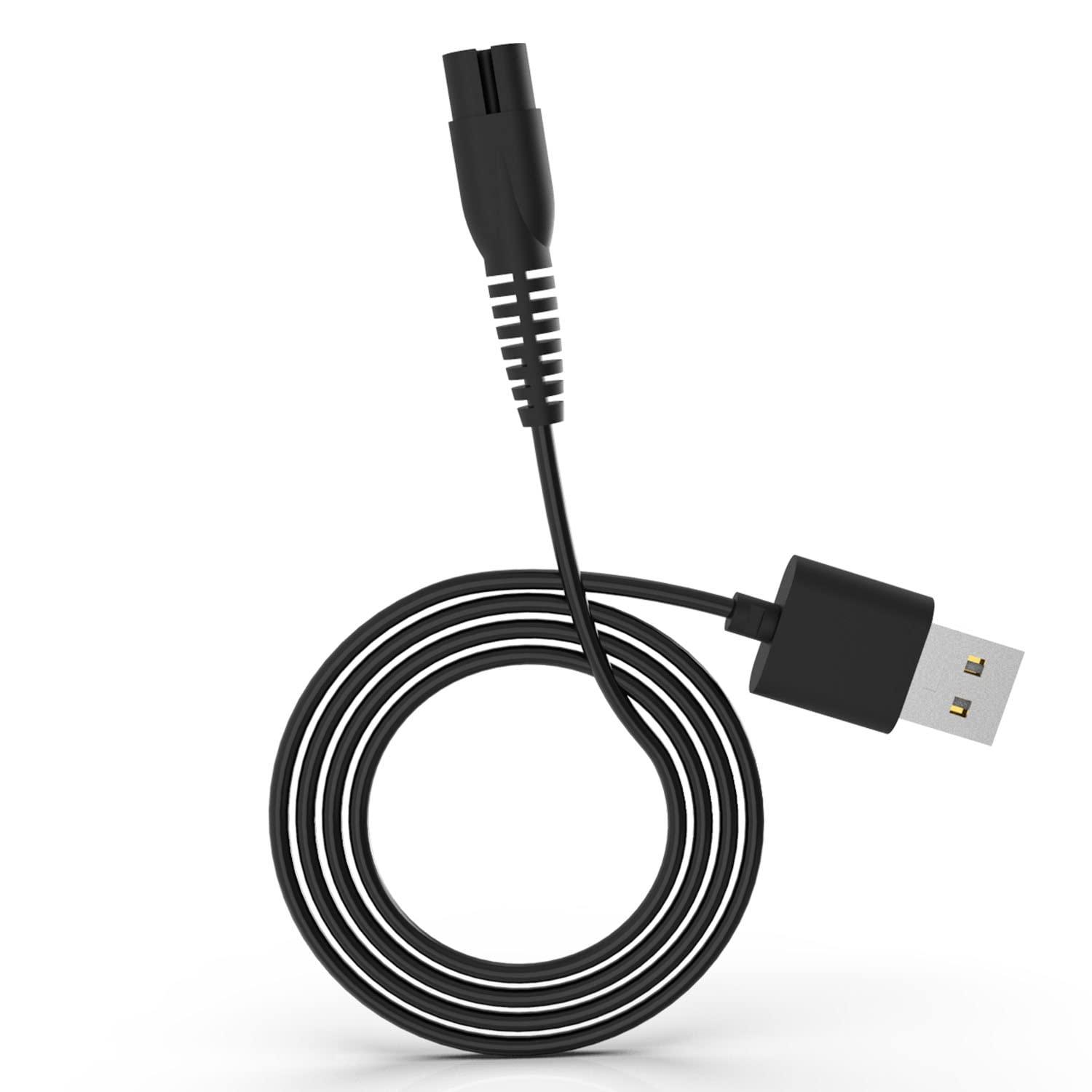 OGMWIN Replacement Charging Cable Fit for Meridian Grooming Electric Shaver Trimmer 5Ft Charger Cable Power Adapter Cord Black