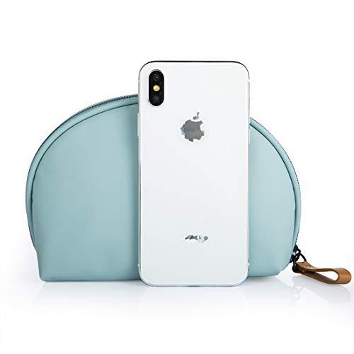 Hekyip Hekyip Half Moon Cosmetic Beauty Bag for Purse Travel Handy Makeup Pouch for Women Girls (Mint)