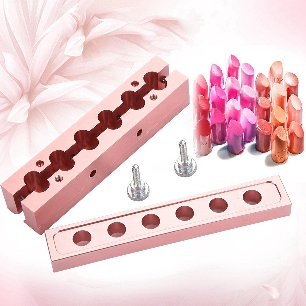 JoyGlow DIY Lipstick Maker Mold, Lip Balm Make Tool Kit Set (6-Hole Lipstick Mold)