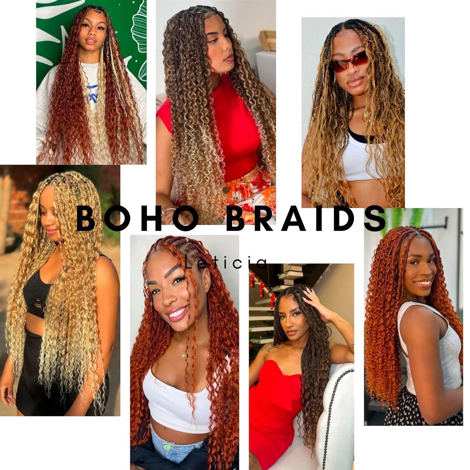 Leticia Pink Boho Braiding Hair for Boho Braids Braid in Hair Pre stretched Boho Braiding Hair