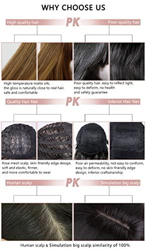 AIKO PRO AIKO PRO Chic Korean Fashion 26 Inch Long Wavy Curly Wig, Natural Heat-Resistant Synthetic Hair Wigs with Bands For Cosplay and Daily Wear (Pink Brown)