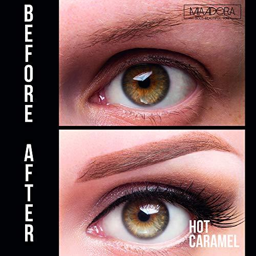 Mia Adora Best MICRO TIP Brow Definer Pencil - Waterproof & Smudgeproof ALL DAY WEAR - Cruelty FREE - Ultra Fine EXTRA Precision - Retractable Eyebrow Pencil - No Sharpener Needed - (LIGHT Brown)