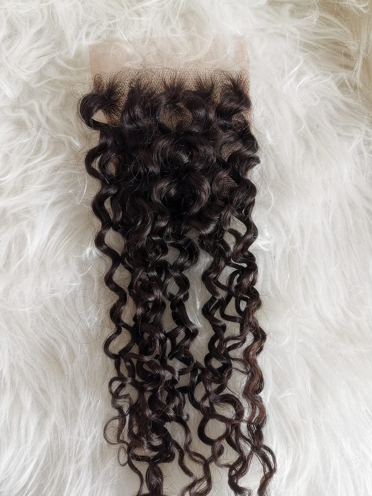 Clytie Lift 613 Raw Indian Temple Curly Human Hair 4x4 Lace Closure Free Part Pre plucked Hairline Cuticle Aligned Virgin Hair (4x4 16" closure)