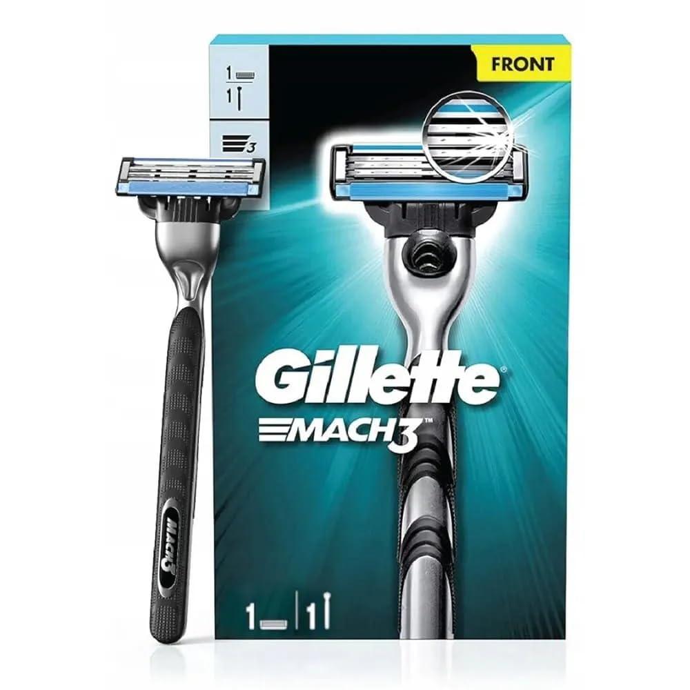 Gillette MACH 3 - Handle w/1 Cartridge & Turbo REFILLABLE Razor