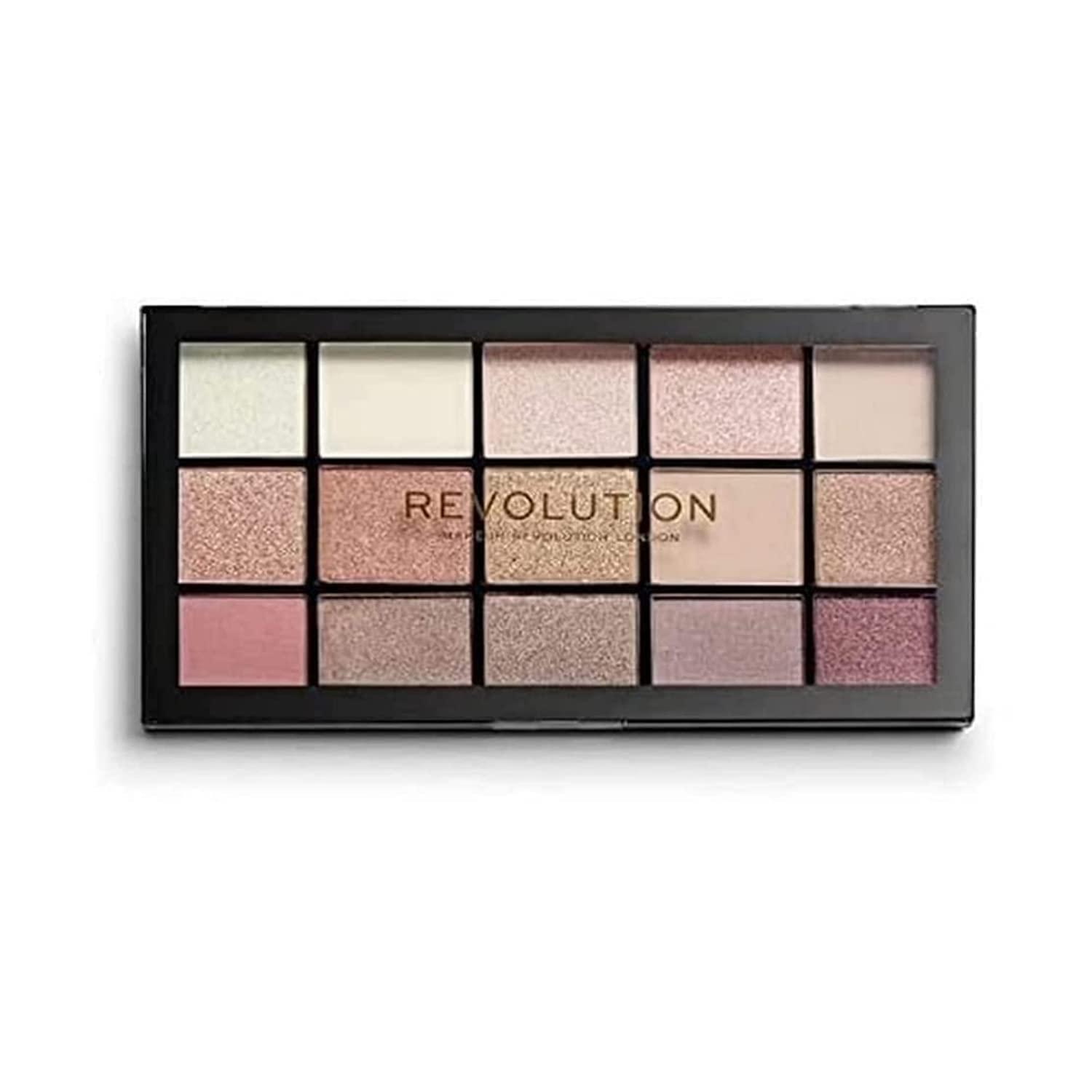 Makeup Revolution Revolution, Reloaded Eyeshadow Palette, Highly Pigmented, Matte & Shimmer Finishes, 15 Shades, Iconic 3.0, 0.58 Oz