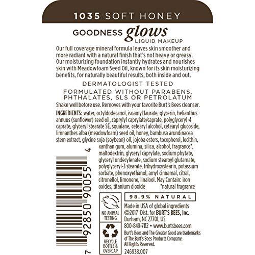 Burt's Bees Burt's Bees Goodness Glows Liquid Makeup, Soft Honey - 1.0 Ounce