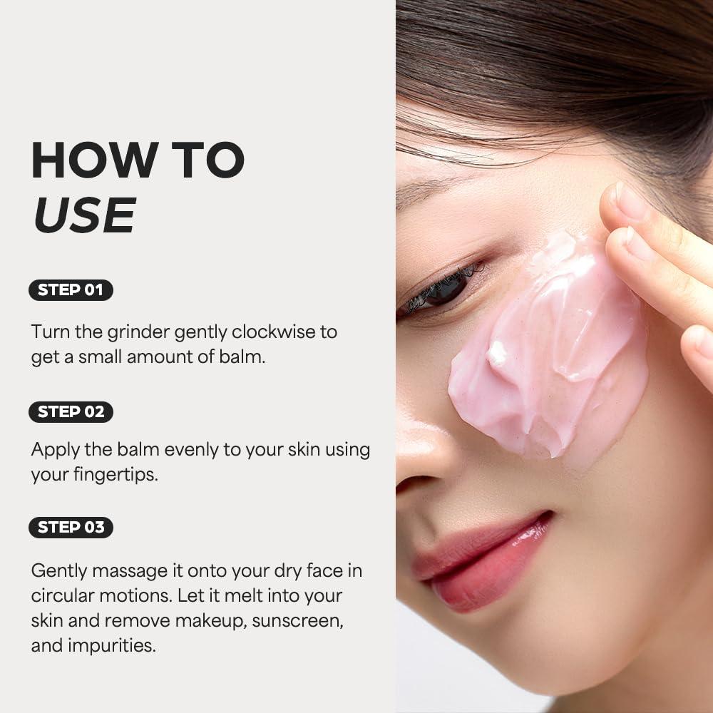 House of Hur House of Hur Purifying Cleansing Balm, Sherbet-Type Formulation, Practical Grinder Type - effectively eliminating makeup residue and blackheads without causing dryness or irritation