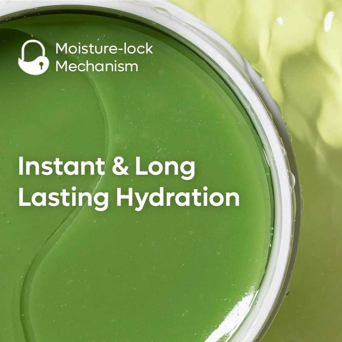 Jainam Invamed Generic Green Tea Hydrogel Under Eye Patches for Dark Circle, Fine Lines & Wrinkles Reduction | Cooling Under Eye Patch Mask for Instant De-Puffing | 30 Pairs