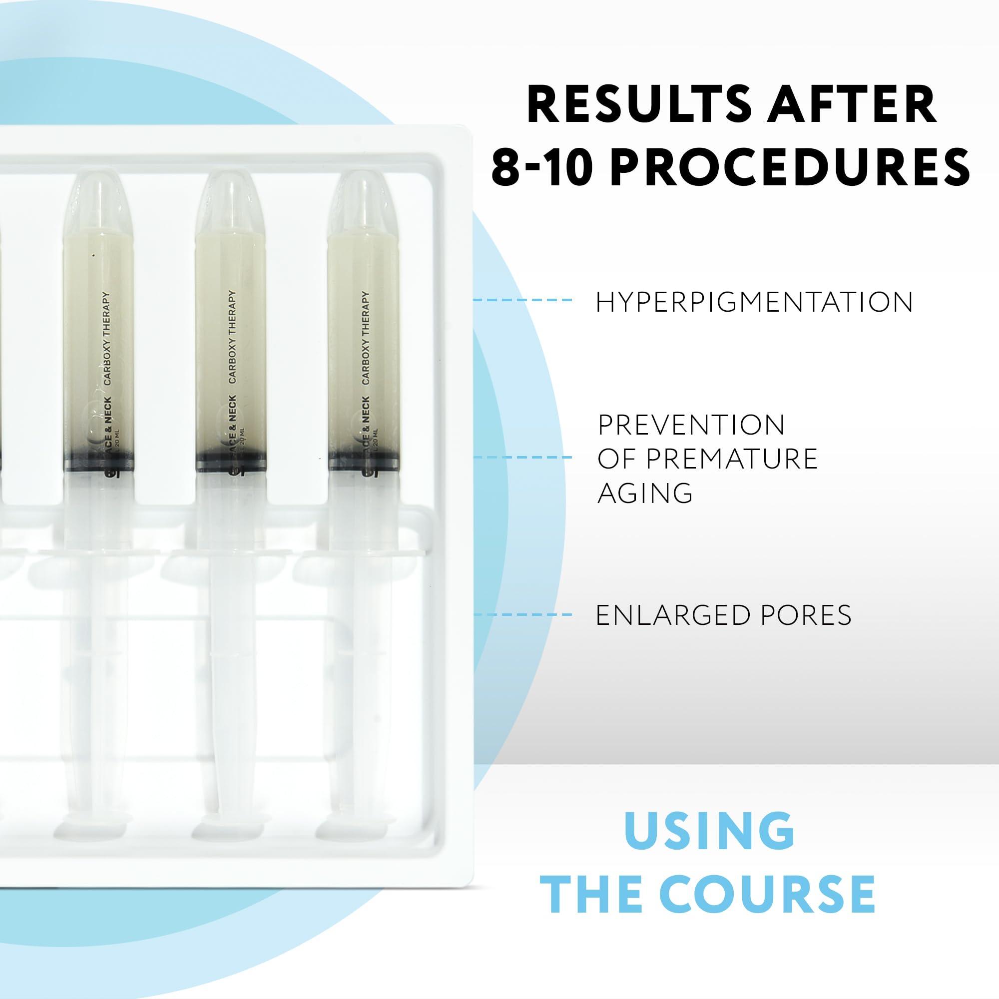 NSC Name Skin Care Korean Carboxy CO2 Therapy Face & Neck Mask Set of 5 - Hydrating Oxygen Carboxytherapy Skincare Sheet Masks - Moisturizing Anti Aging Pore Tightening Brightening Facial Treatment Gel