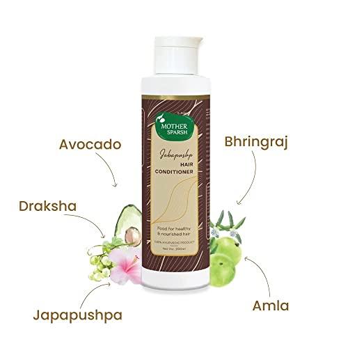 A M D A M D Mother Sparsh Jabapushp Natural Hair Conditioner with Amla, Bhringraj, Brahmi and Fenugreek. Therapeutic Properties 100% Ayurvedic, 200 ml