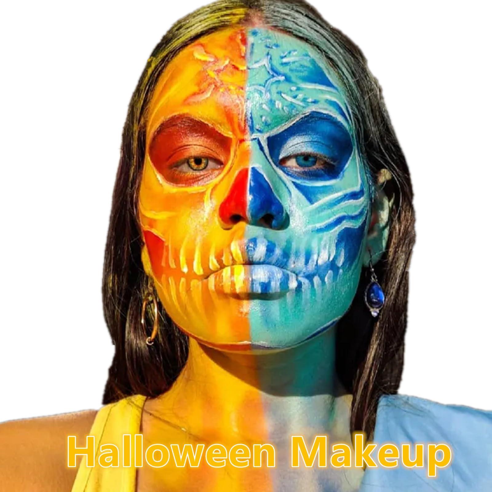 Go Ho Go Ho Cream-Blendable Yellow Face Paint Stick (1.06 oz) - Full-Coverage Body Paint for Adults, Children, Halloween, Cosplay, SFX Makeup - Waterproof Eye Black