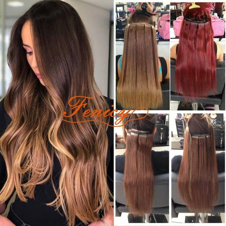 Fenicy Fenicy Gray Hair Extensions Tape in Human Hair Real Hair Silver Gray Seamless Skin Wefts Tape-on Remy Hair Extensions Light Grey Invisible Double Sided Adhesive Tape-ins Hair 16inch 10Pcs/Pack