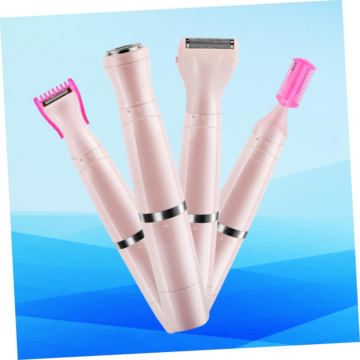 NOLITOY NOLITOY 4-in-1 Electric Women's Shaver Bikini Trimmer Armpit Shaving Device Body Hair Trimmer Pink