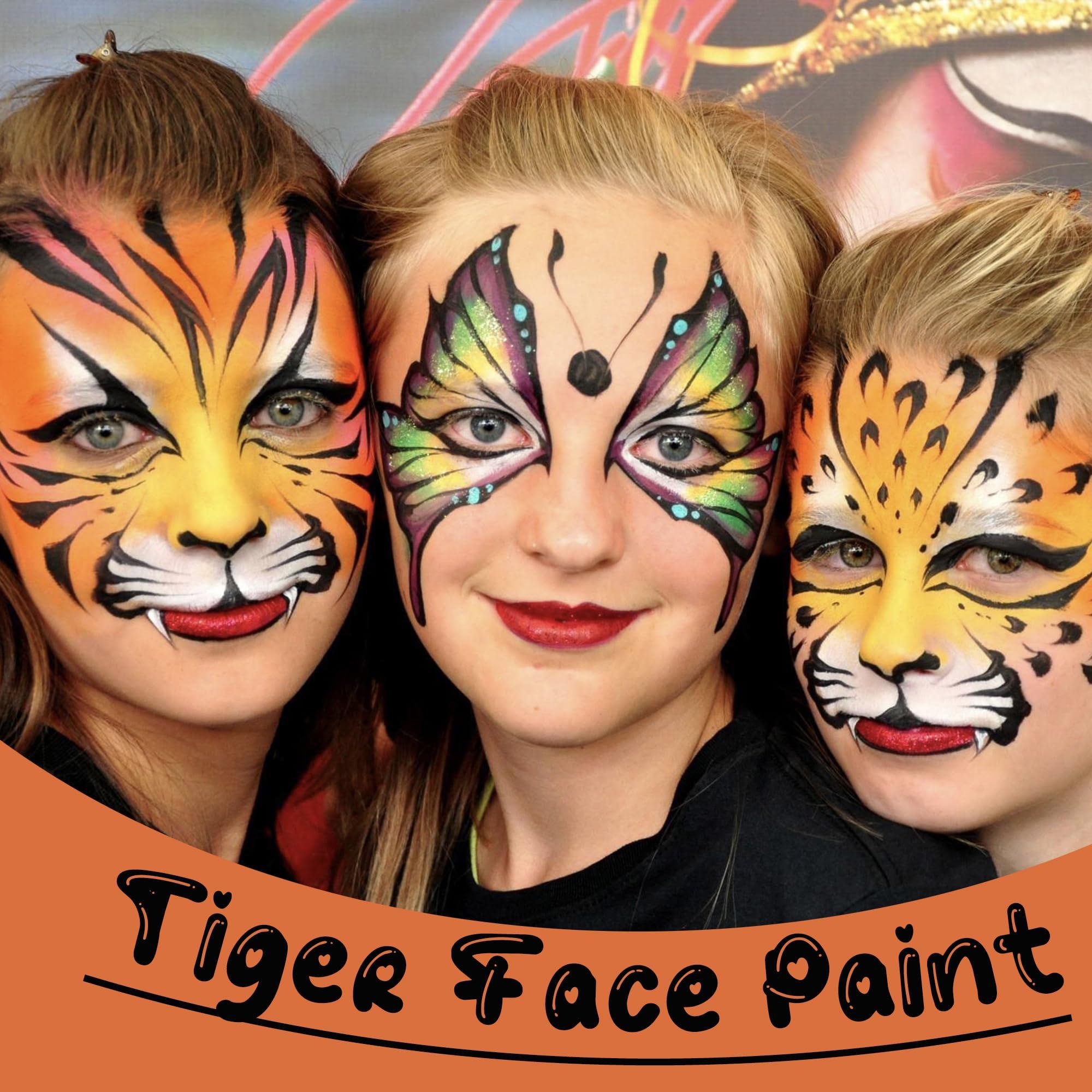 CCbeauty CCBeauty Orange Eye Black Baseball, Face Body Paint Stick Oil, EyeBlack Colors for Sports Softball Football, Hypoallergenic Kids Face Painting Kit for Halloween Stage Cosplay Costume Party