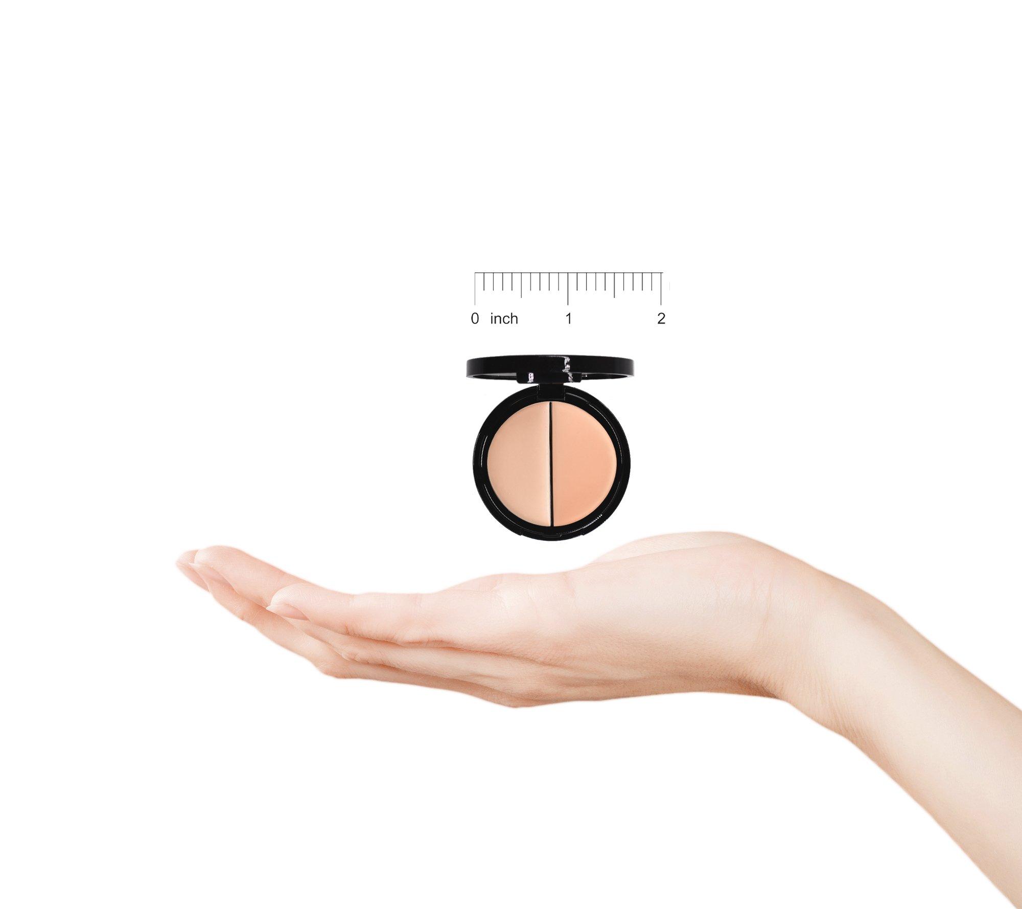 EVE PEARL EVE PEARL Dual Salmon Concealer Full Coverage Under Eye Concealer Smooth Skin Treatment Brighten Makeup Hydrate Skincare (Tan)