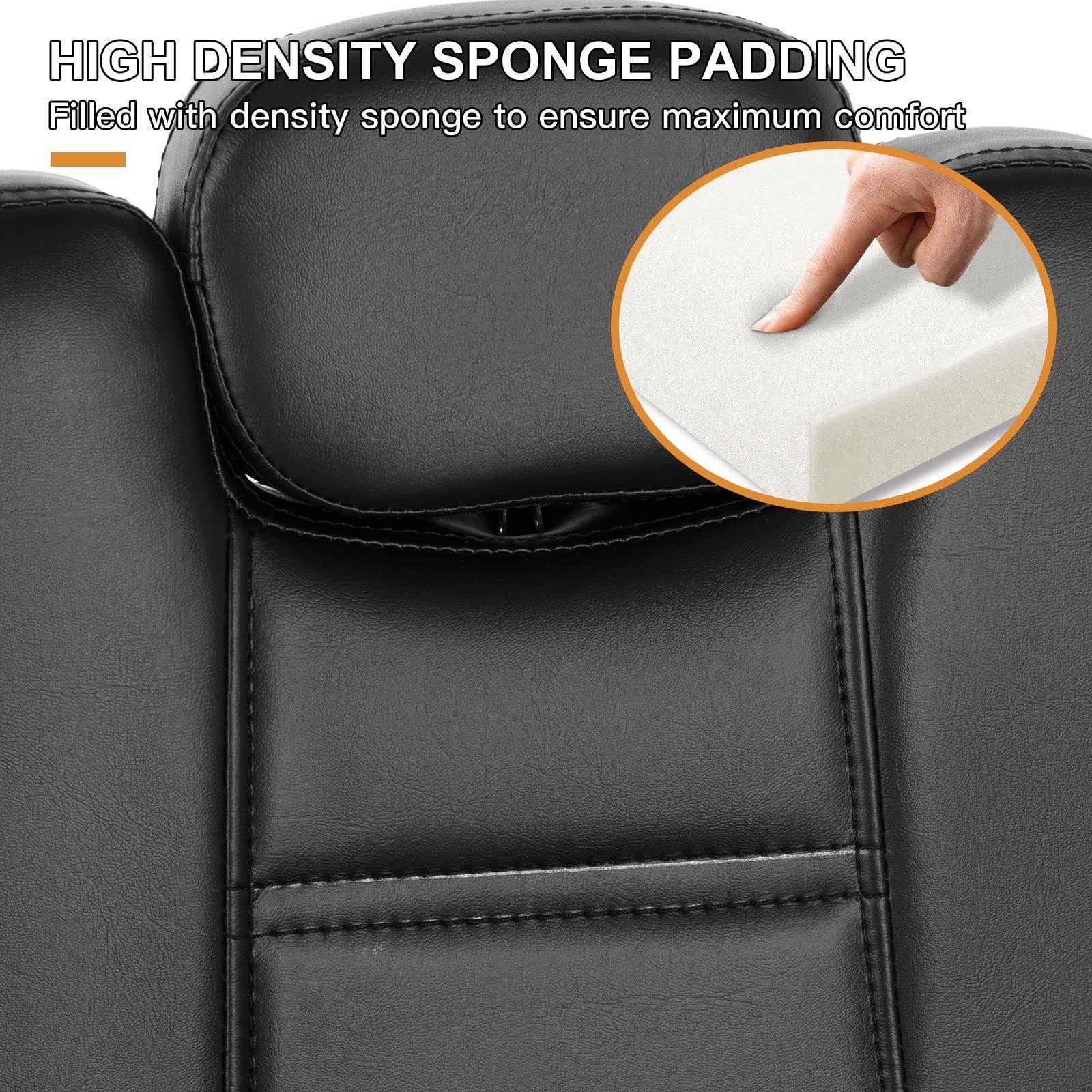 Artist hand Artist hand Barbers Chairs, Heavy Duty Hydraulic Reclining Salon Chair Spa Furniture Shampoo Reclining Extra Wider Seat Beauty Hair Salon Equipment(Black)