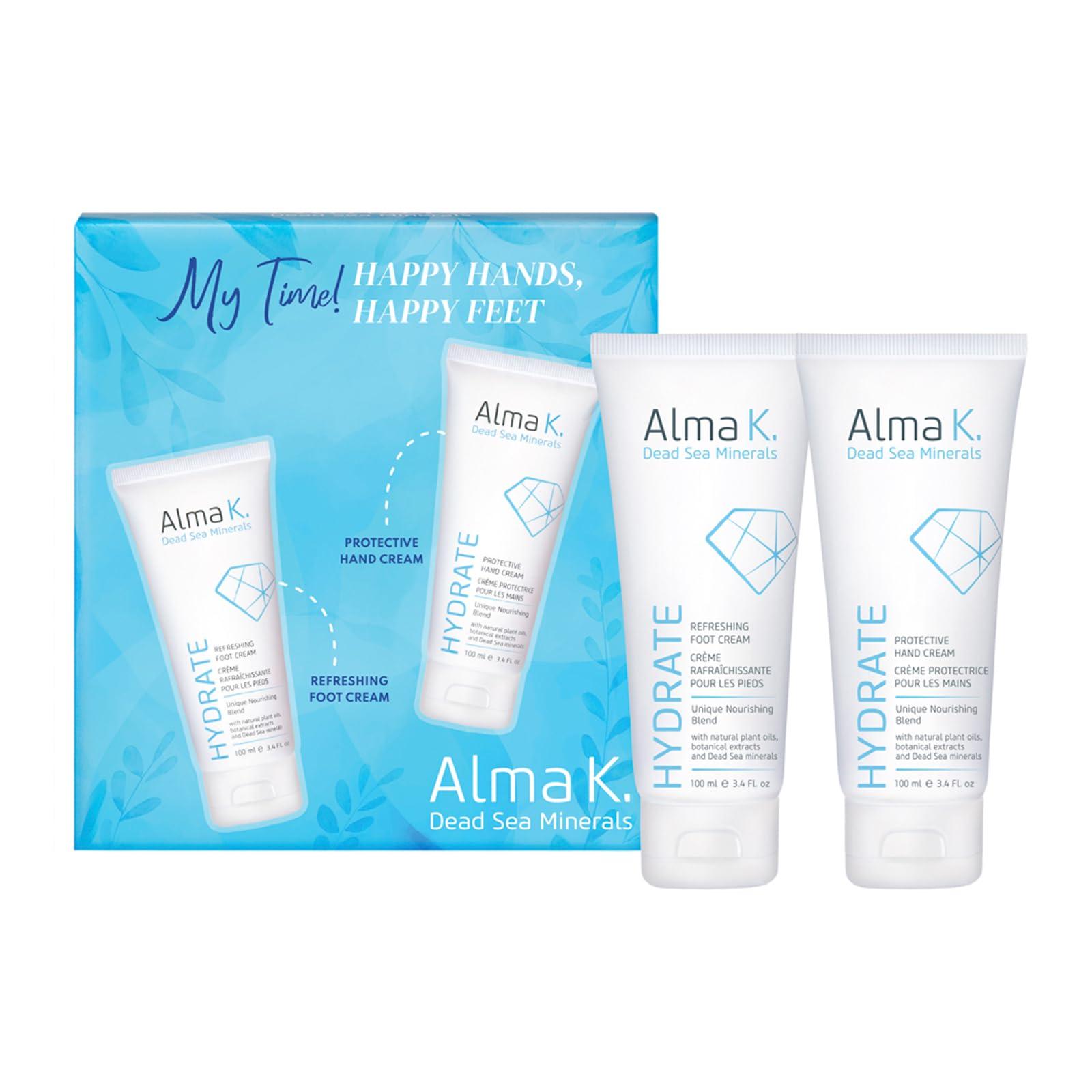 ALMA K Alma K Happy Hands Happy Feet Set - Protective Hand Cream - Refreshing Foot Cream - Hand Lotion for Women - Foot Cream for Women - 2 Pc