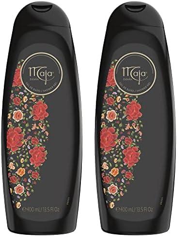 Maja Maja Bath and Shower Gel, Body Wash Enriched With Glycerin that Protects and Softens Your Skin Keeping It Clean and Fresh, 13.5 Oz, Bottle (Pack of 2)
