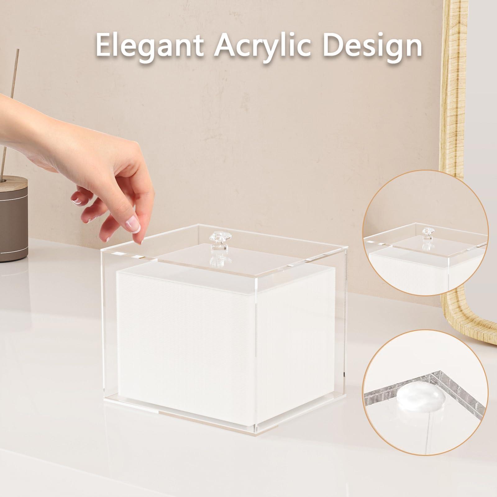 JHJFRAWY JHJFRAWY Disposable Face Towels Holder For Clean Skin Club Face Towels, Acrylic Container Box, Bathroom Towel Storage, Disposable Face Towels Organizer, Towel Holder (Towels Not Included)