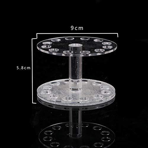 LIXIATIAN LIXIATIAN 12 Holes Makeup Brush Holder Organizer, Acrylic Nail Art Brush Desktop Display Holder Shelf, Pen Stand Storage Rack for Home Office (Heart,Silver)