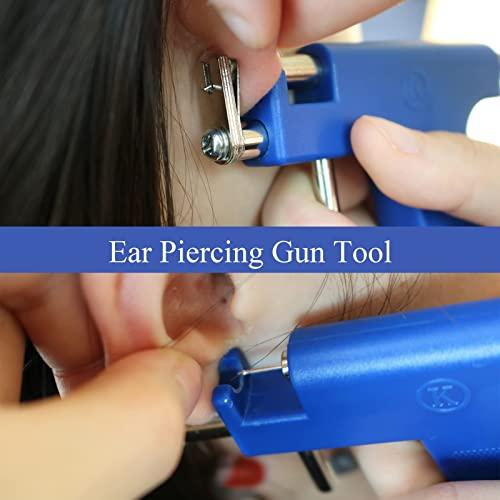Hotorda Hotorda Ear Piercing Gun Tool Professional Ear Body Pierce Piercing Gun Reusable Tools Beauty Kit Set Painless Hole Piercing Machine with 98Pcs Stainless Steel Ears Studs for Ear Nose Navel…