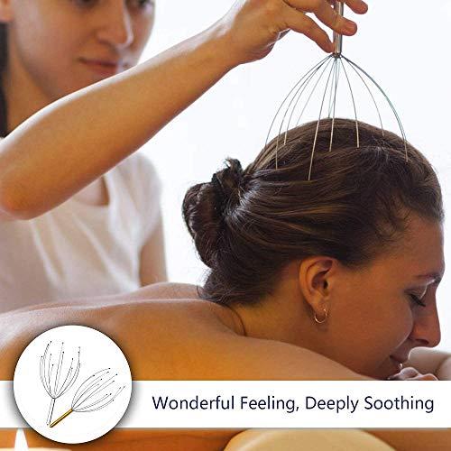 AnHua AnHua 1 Pcs Head Wire Massage Claw Octopus Scalp Massage Claws Clearing Veins Soothing Brain Refreshing Head Relaxer Hair Claw (Gold)