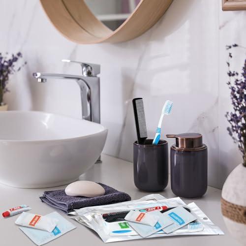 Suclain Suclain 48 Kits Homeless Care Package Supplies Bulk Hygiene Kits Individually Packed Each Set Include Shampoo Body Wash Toothpaste Shaving Cream Soap Toothbrush Comb Nail File Shaver for Travel