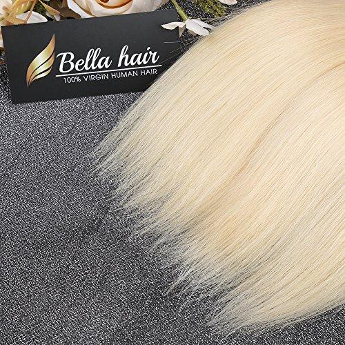 Bella Hair Bella Hair Unparalleled Quality Brazilian Virgin Hair Sleek Straight, 613 Russian blonde Remy human hair bundles (26”28”)