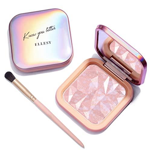 ELLESY ELLESY Highlighter Makeup Palette Long Lasting Face Highlighter Powder Shimmer Highlight Palette Suit All Skin Tones-RAINBOW GLOW