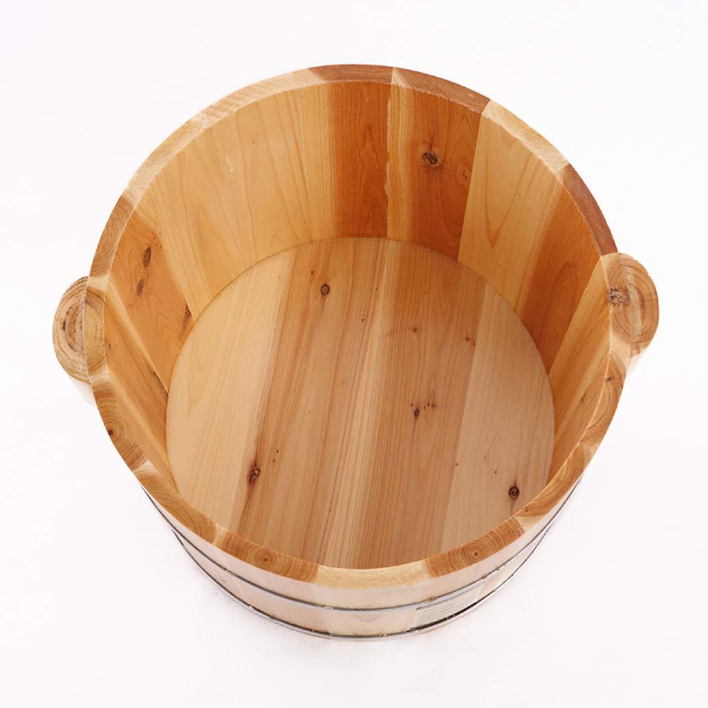 BABYCE Foot Massager Spa Solid Wood Foot Tub,Wooden Foot Basin,Smooth and Delicate Pedicure Barrels,Pedicure Bowl Spa Massage Pedicure BarrelsFoot Bath Barrel Foot Spa Household Wash Ba
