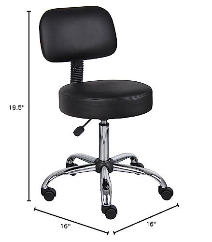 Nicer Interior Nicer Furniture Medical Drafting Chair Salon Stool with Back Cushion Tattoo Hydraulic Chair (Beige)