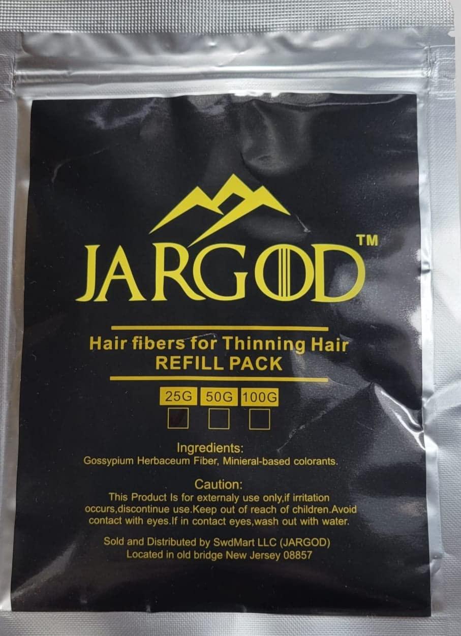 JARGOD 100 Gram Hair Building Fibers - Refill Your Existing Fiber Bottle - Hair Filler Fibers - Hair Loss Concealer For Thinning Hair by JARGOD (Dark Brown)