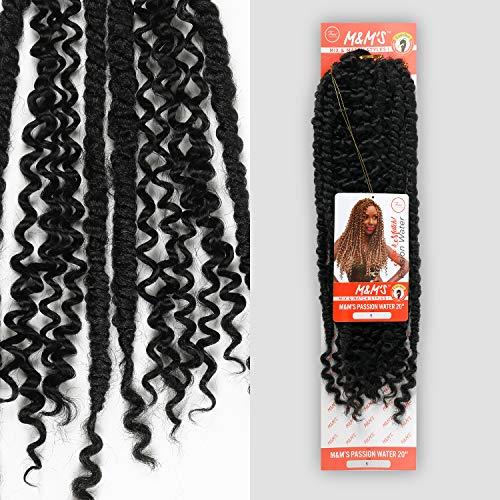 Hair Plus Femi Collection MnM'S Crochet Braids MnM'S Passion Water 20" (6-pack, T1B/BURG)