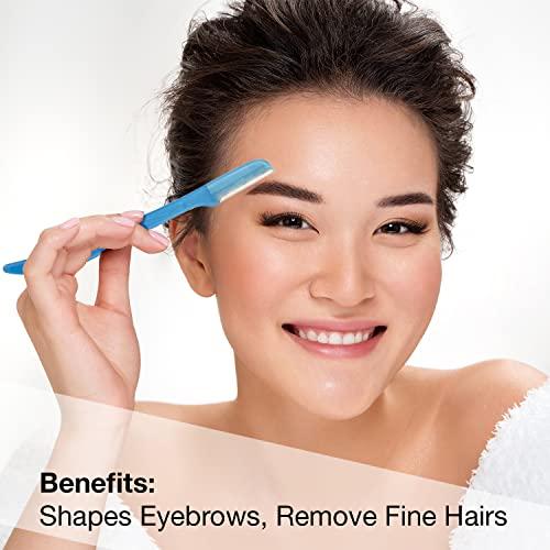 Nylea Nylea 3-Pack Eyebrow Razor Trimmer for Women Face [Extra Precision] Peach Fuzz Remover | Disposable Dermaplane Facial Hair Shaper | Dermaplaning Shaving Removal Tool - Facial Shave Shaver Blades
