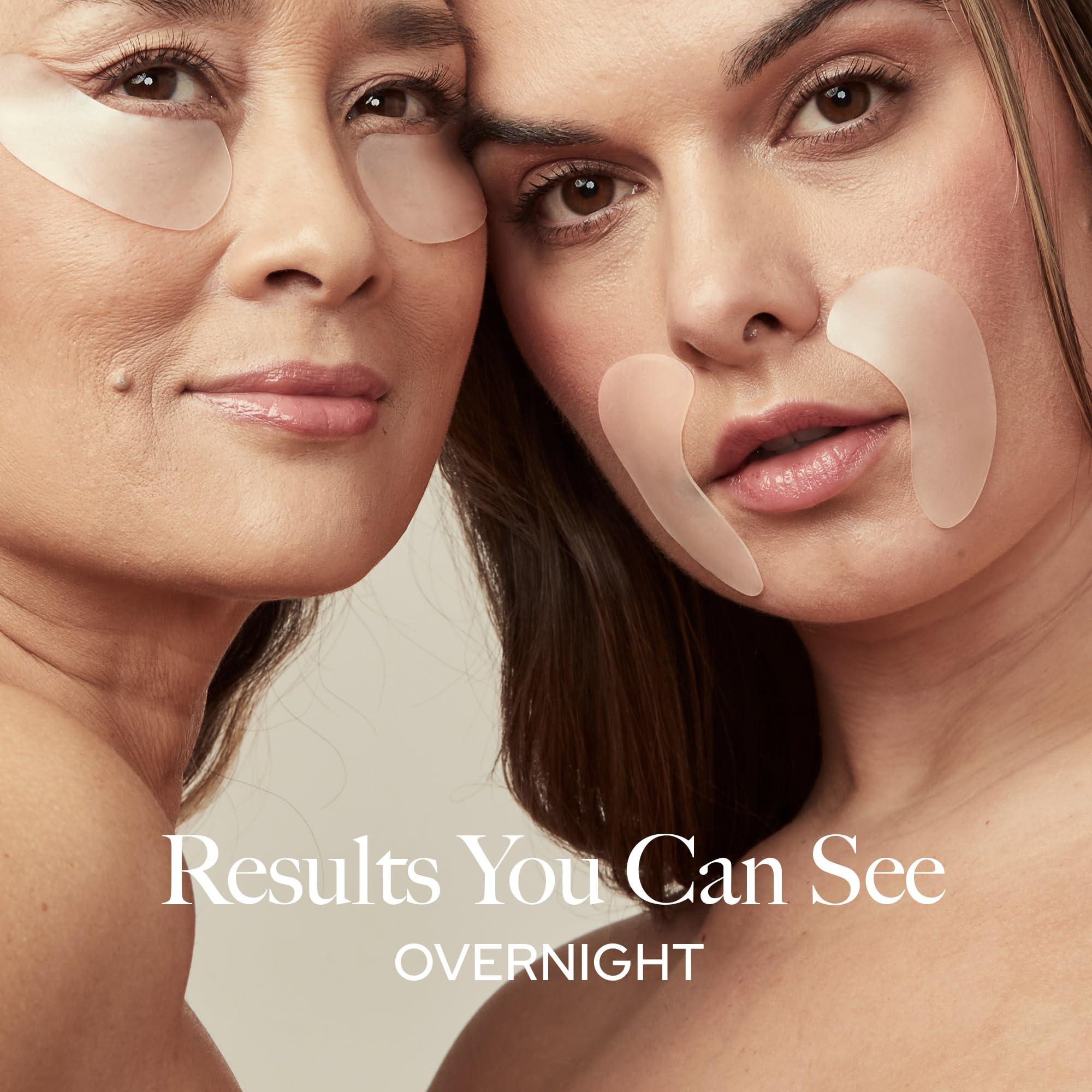 SiO SiO Beauty Eye and Smile Lift Anti-Wrinkle Patches 4 Week Supply - Overnight Under Eye Mask Pads For Dark Circles - Silicone Skin Treatment For Wrinkles