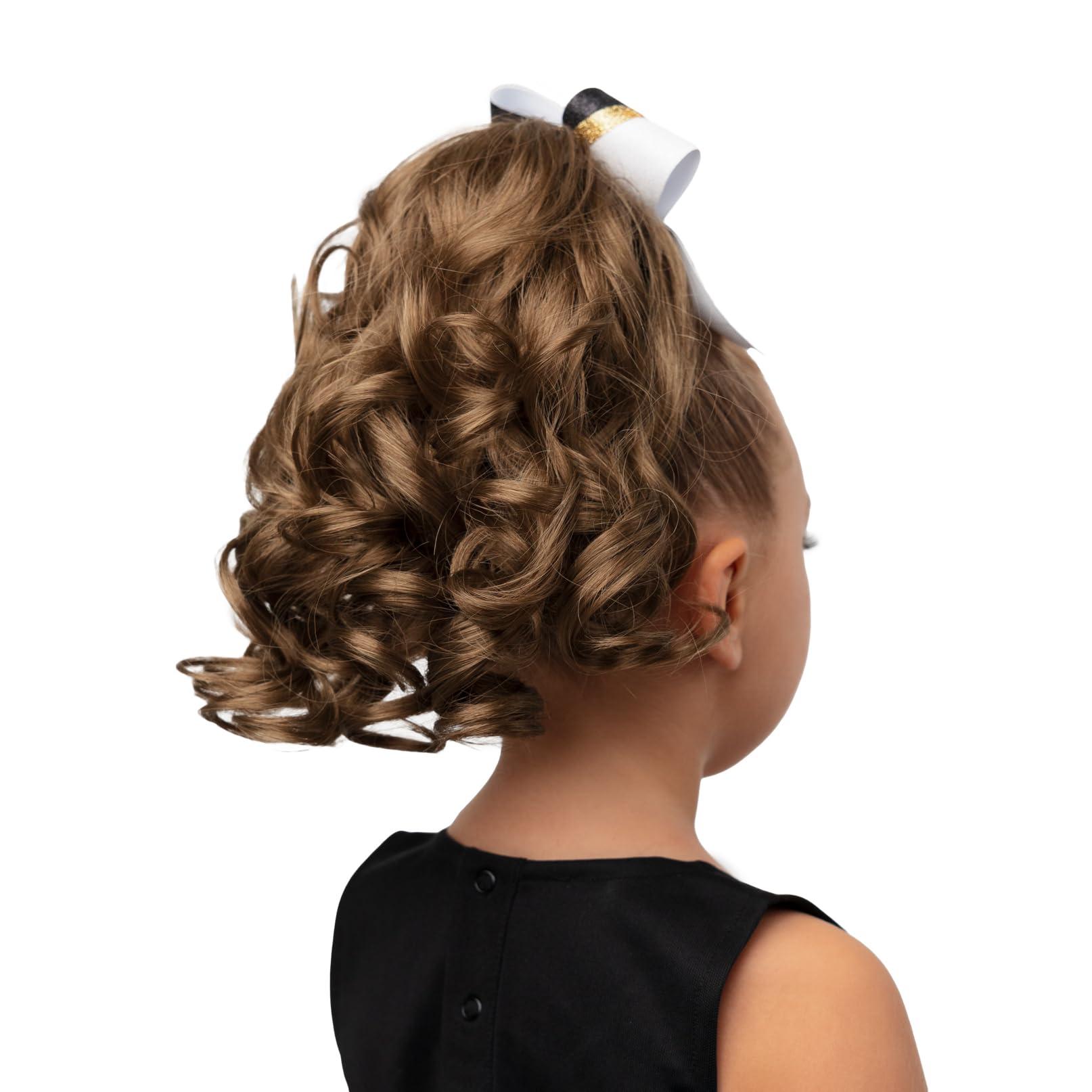 Girly Curls Girly Curls Cheerleader Hairpiece for Young Girls 13\" Curly Cheer Hairpiece (Auburn)
