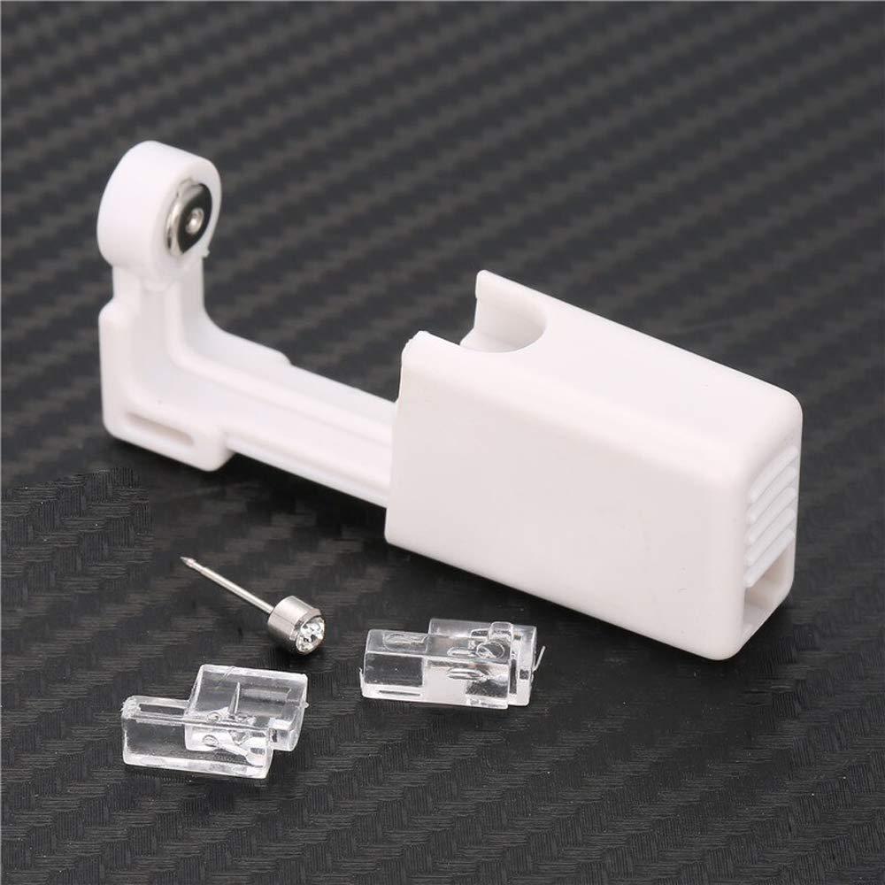 CHUANCI CHUANCI Disposable Sterile Ear Piercing Unit for Baby Ear Tragus Piercing Gun Little Children NO PAIN Piercer Tool Machine Kit Stud (35-415,4mm Pink Sqaure Zircon)