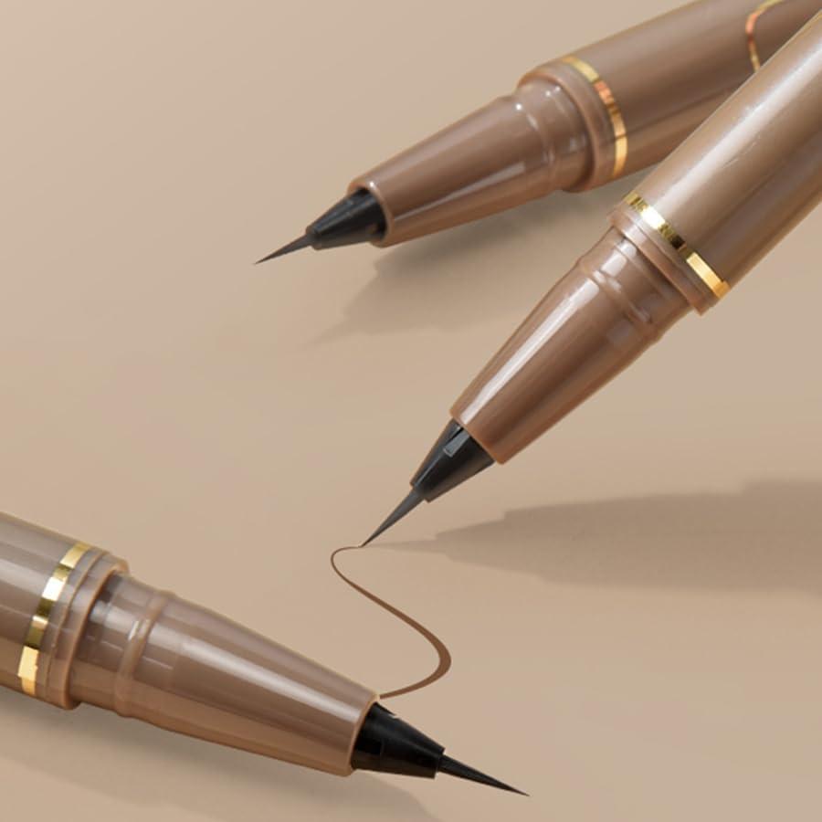 WATERBELINE WATERBELINE Set of 2,Ultra-Fine Waterproof Eyeliner Pens, Set of 4, Brown and Black