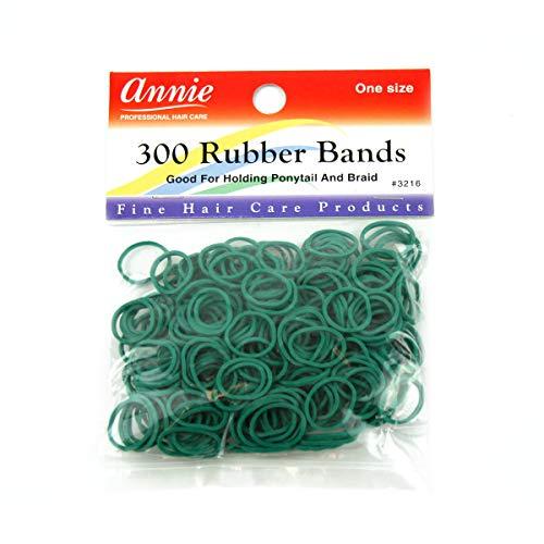 Annie ANNIE 300 RUBBER BANDS WHITE ASSORTED SIZE #3148 ELASTIC HAIR TIE