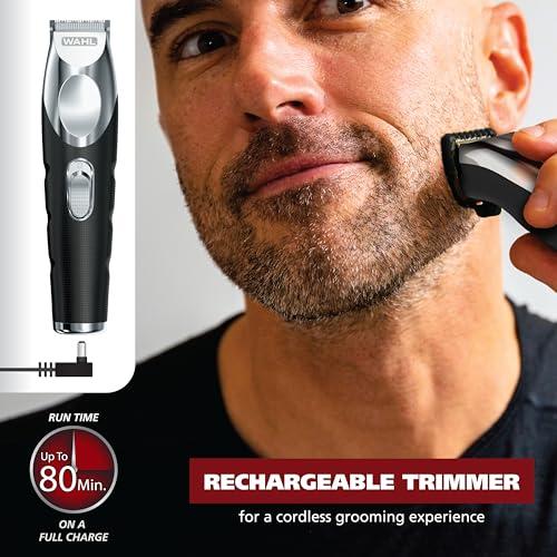 Wahl Wahl Groomsman Pro All in One Beard Trimmer for Men, Mens Beard Trimmer Rechargeable Cordless Hair Trimmer, Includes 3 Attachment Heads for Beard, Nose, & Ear Hair Trimming - Model 5617