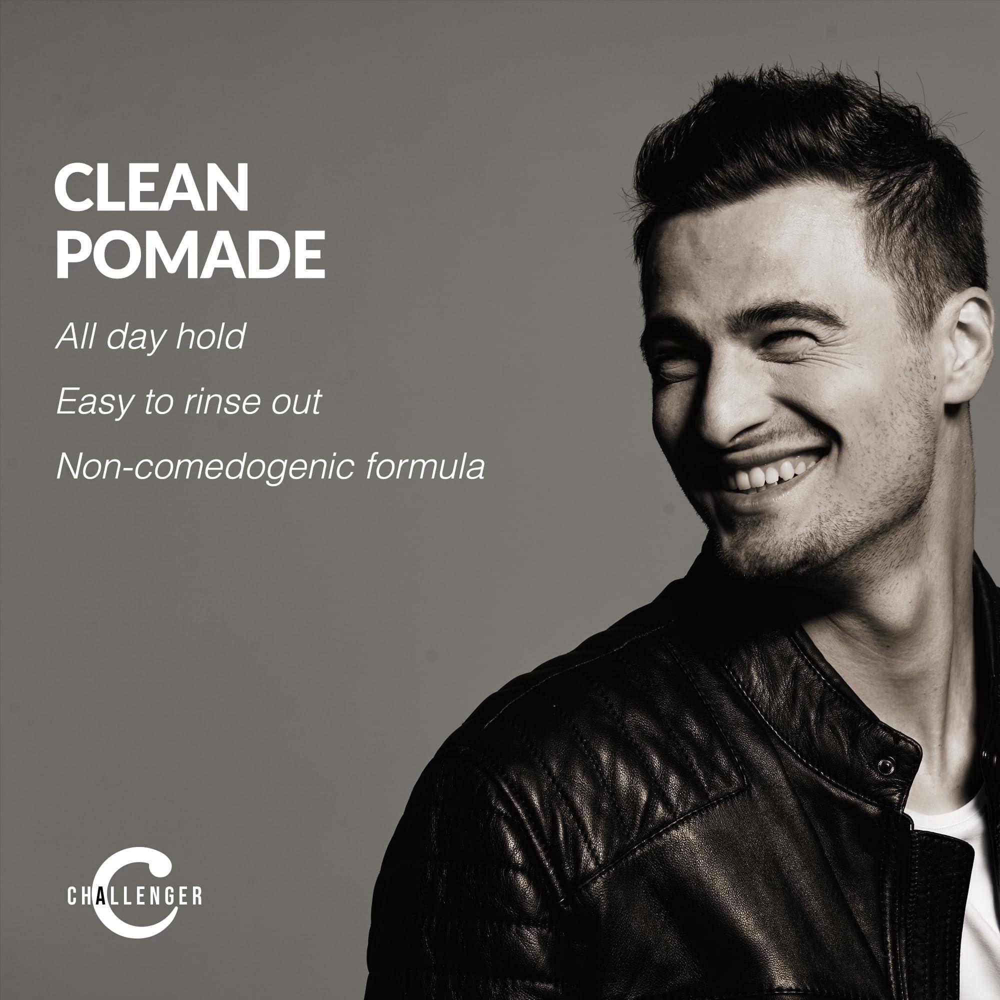 Challenger Challenger Fragrance Free Cream Pomade | Non-Comedogenic Styling Product | Unscented Hair Gel | Medium Firm Hold & Clean Ingredients | 1.5oz
