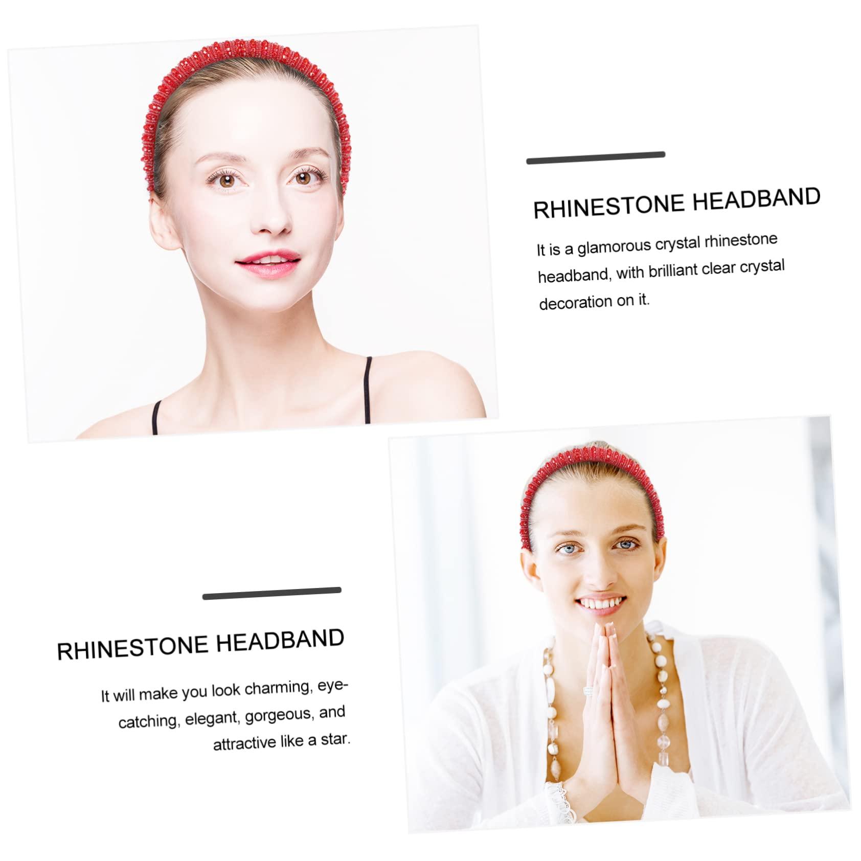 VINTORKY VINTORKY Baroque Crystal Rhinestone Hairband Headdress for Women Handmade Beaded Headband Stylish Hair Accessories for and Women Elegant Crystal Hairband